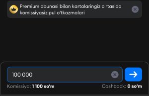 [Photo] Click иловасида пул ўтказмалари учун комиссия 1 фоиздан 1,1 фоизга оширилибди.