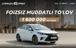 [Photo] 🔥 Chery Arrizo 6 Pro ойига атиги 1,600,000 сўмдан бошлаб фоизсиз муддатли тўловга!Зам […]